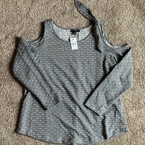 Cold Shoulder Long Sleeve Top